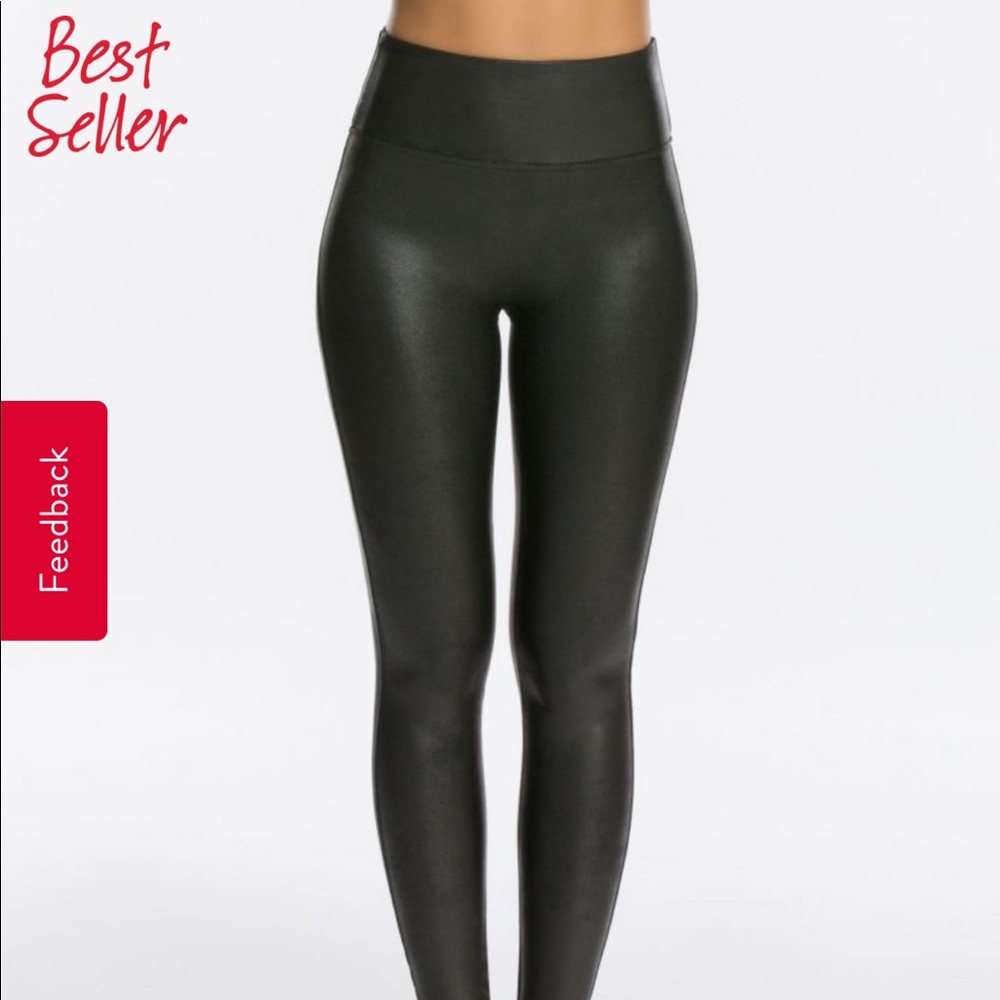 Faux leather spanx